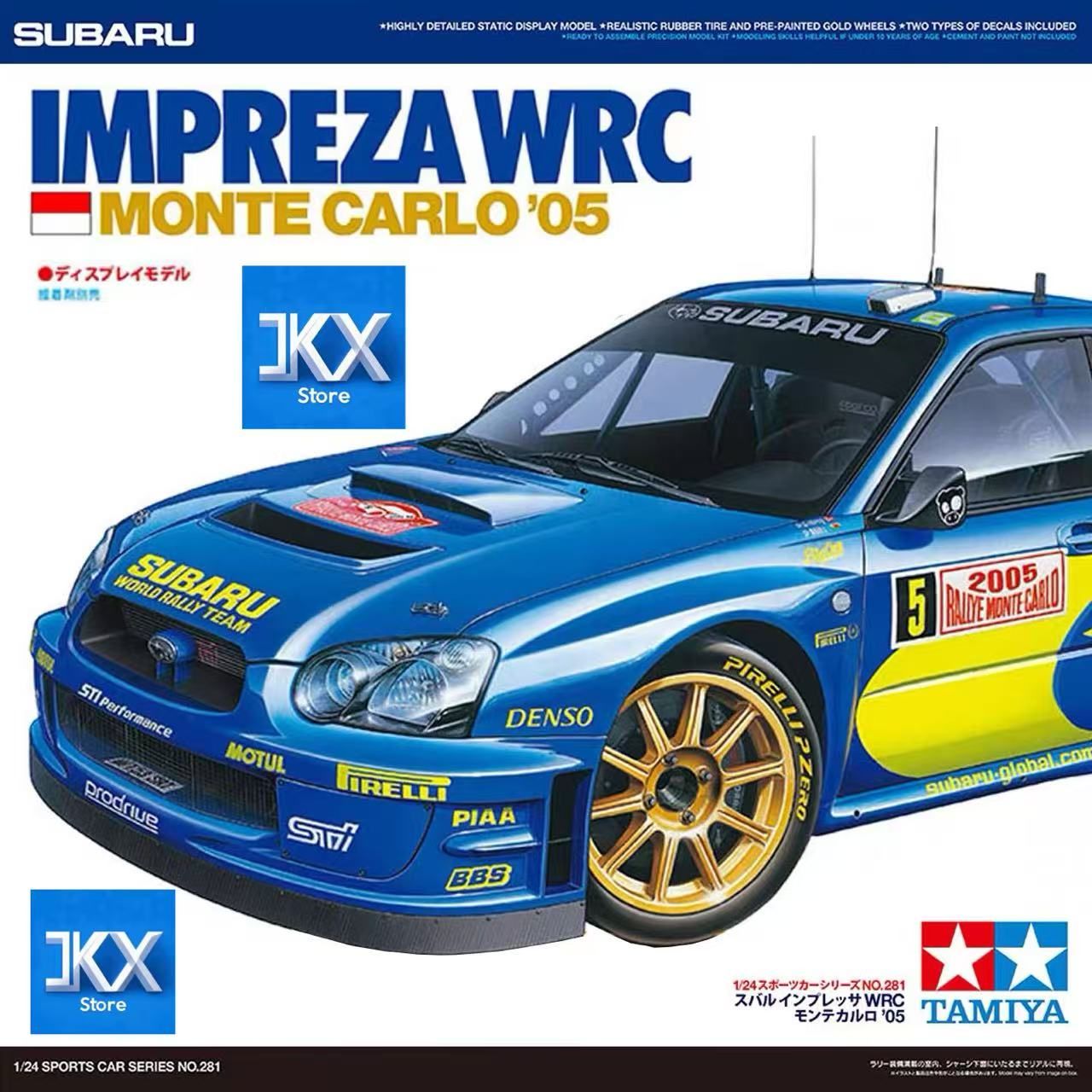 Сборная модель Машинка Tamiya-24281D 1/24 Subaru Impreza WRC Monte Carlo 2005 car model kit