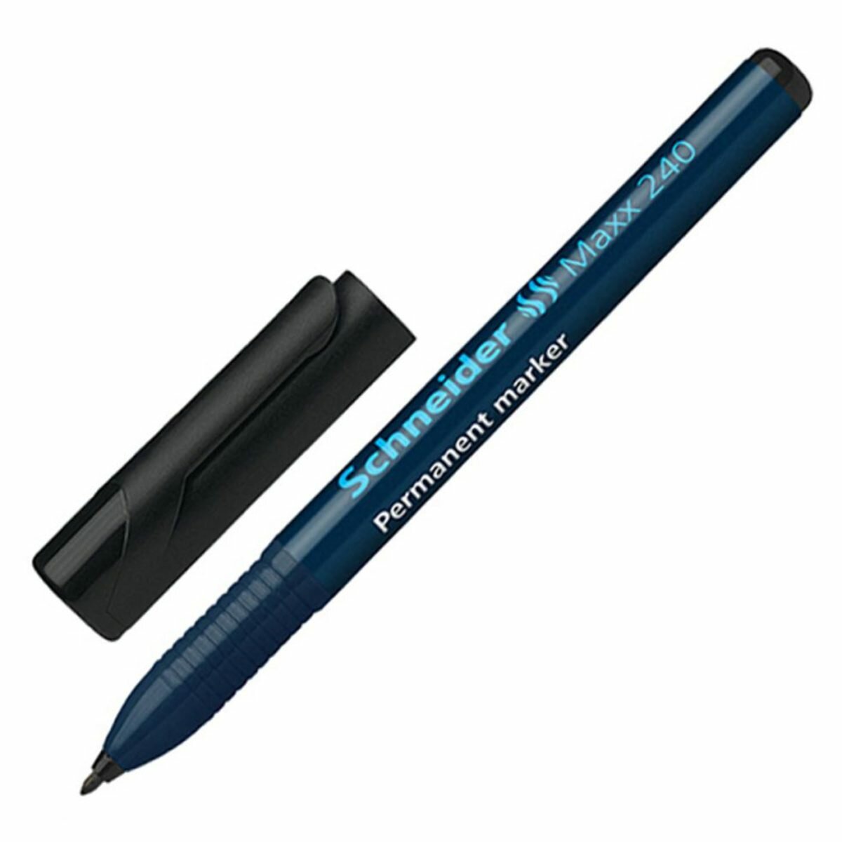 Маркер перманентный Schneider Maxx 240 (1-2мм, круглый наконечник, черный) (124001), 10шт.