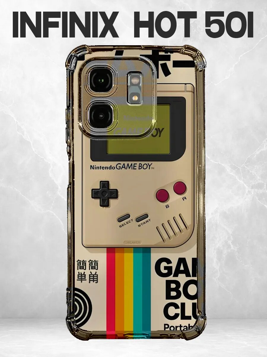 Чехол на Infinix Hot 50i с принтом Ретро Game Boy