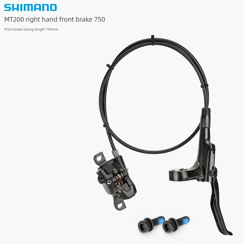 SHIMANO MT200 Гидравлический дисковый тормозной колодочный комплект для передней правой части горных велосипедов 750мм