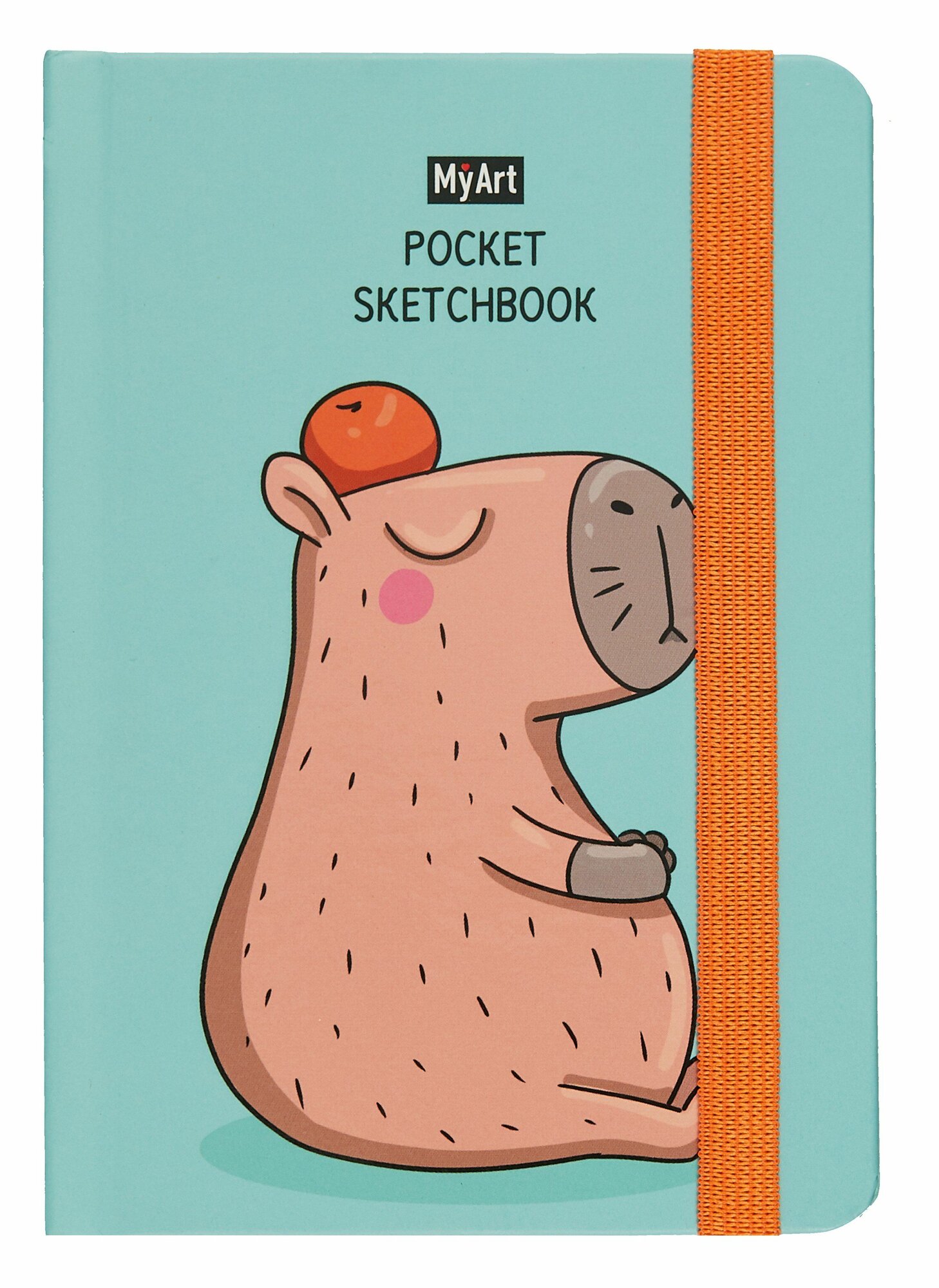 Скетчбук А6 48л "Pocket Скетчбук. Капибара" белый офсет,
