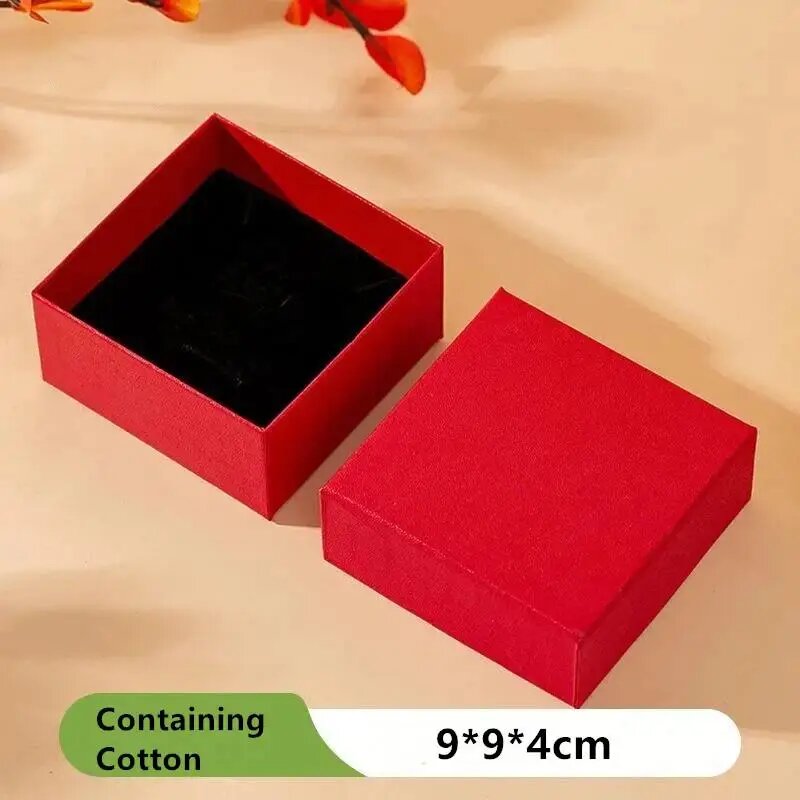 Красная шкатулка для украшений 9x9x4cm