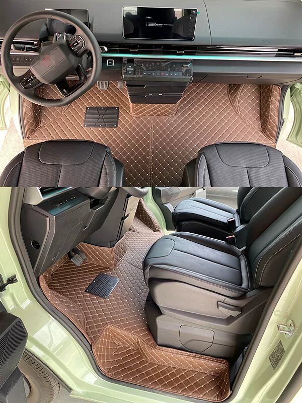 Коврики для передних сидений Geely Remote Super VAN, полное покрытие, износостойкая снежная материя, бежевый цвет