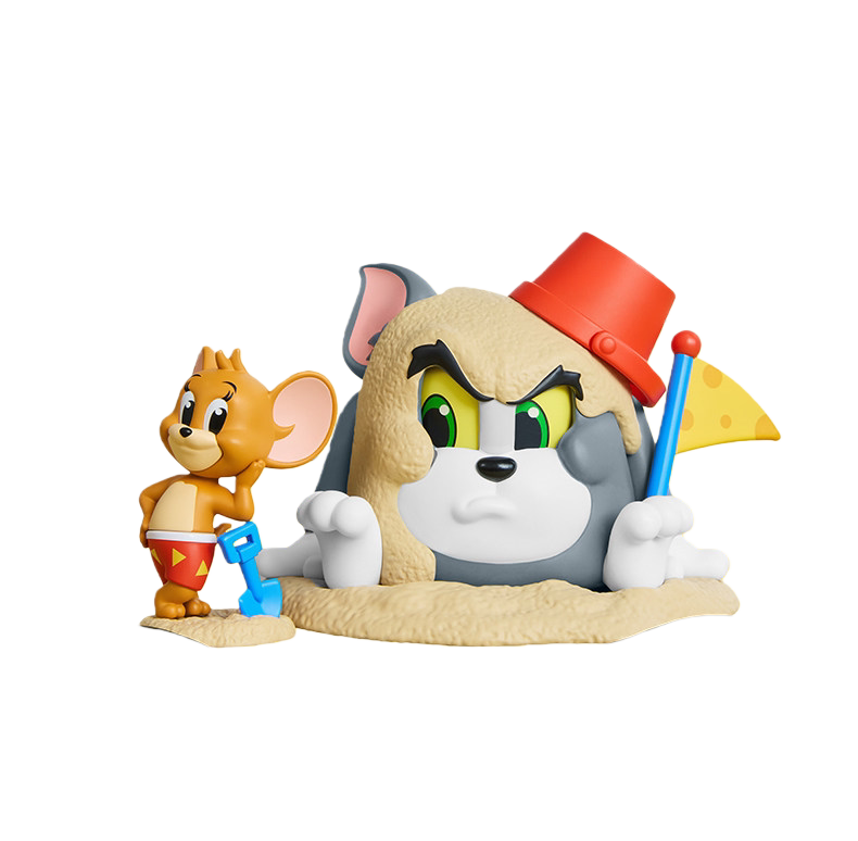 Фигурка Pop Mart из серии Tom and Jerry Tom's Wacky Park, коллекционная игрушка-слепая коробка - Песочный замок Тома от