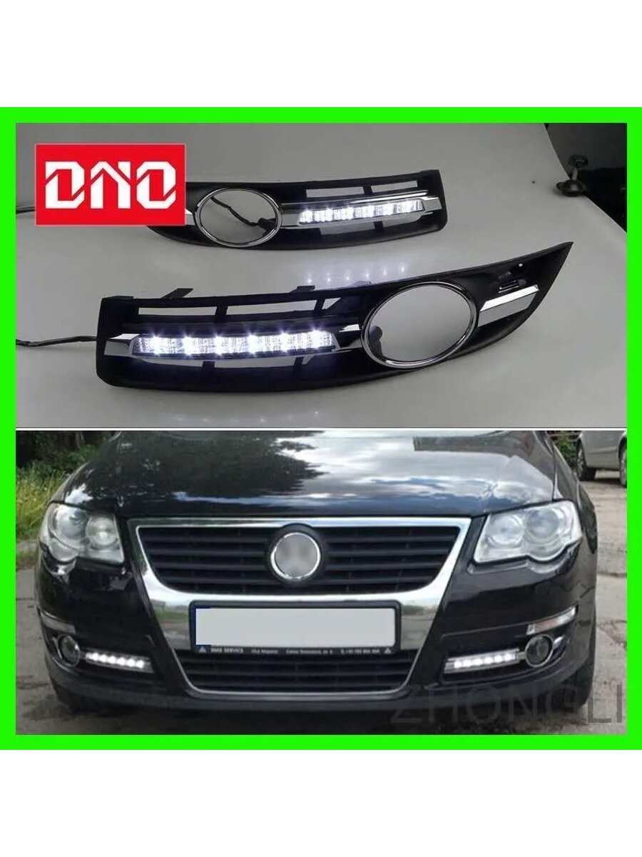 Автомобильная фара DL-VW-PASSAT-07-09-111-BBQ, передняя, 10 Вт, 2600 Лм, ABS пластик