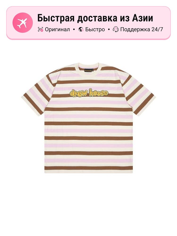 Футболка Drew Drew House Letter Logo Series Ice Cream Stripes