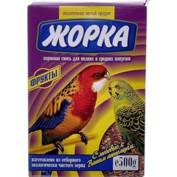 Жорка Для мелких и средних попугаев с фруктами (коробка) 500г