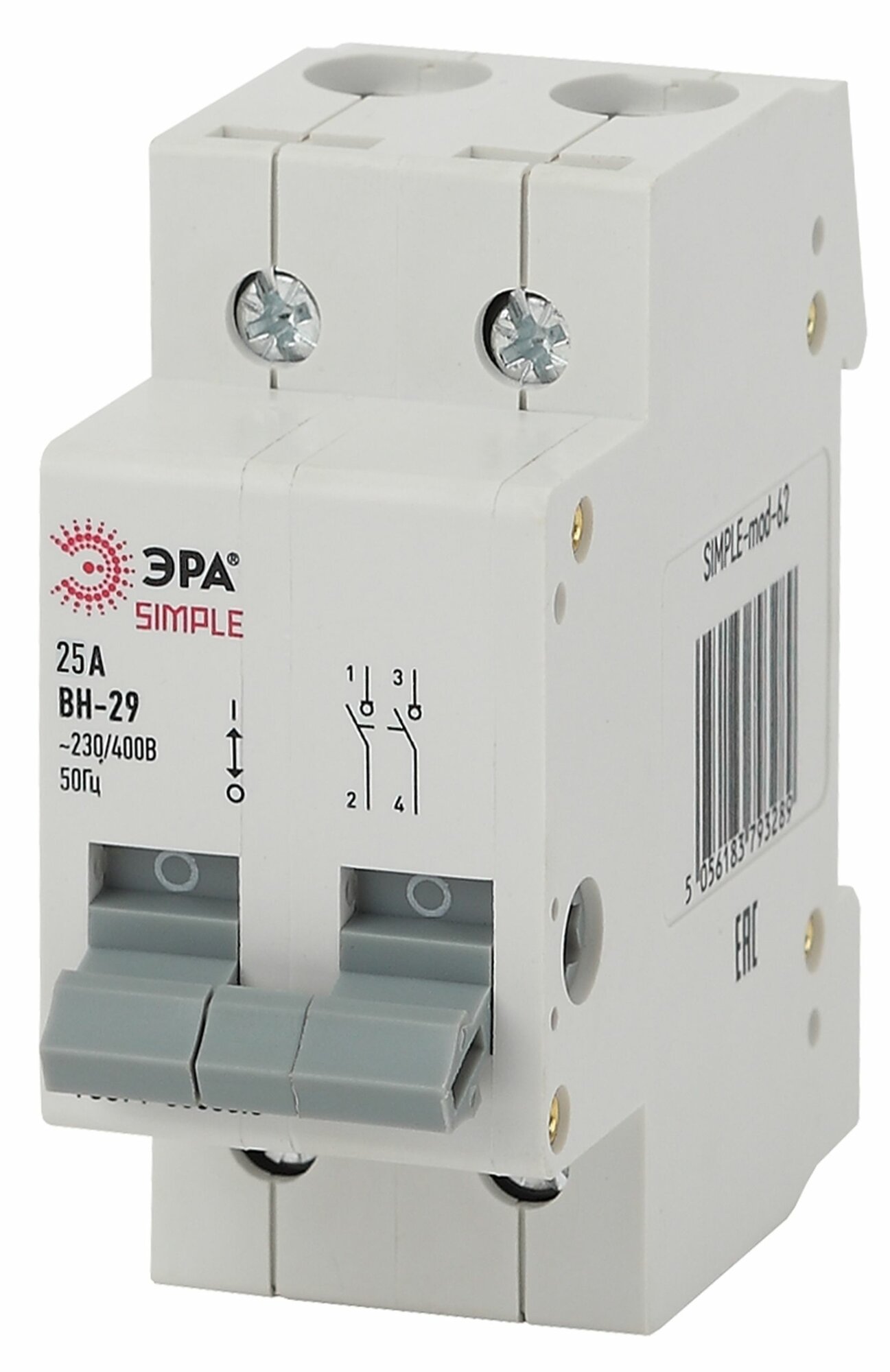 Выключатель нагрузки 2P 25А ВН-29 SIMPLE-mod-60-56664