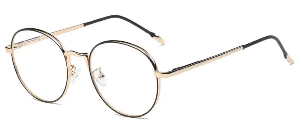 Круглые очки Glocco C5 black gold cle -3