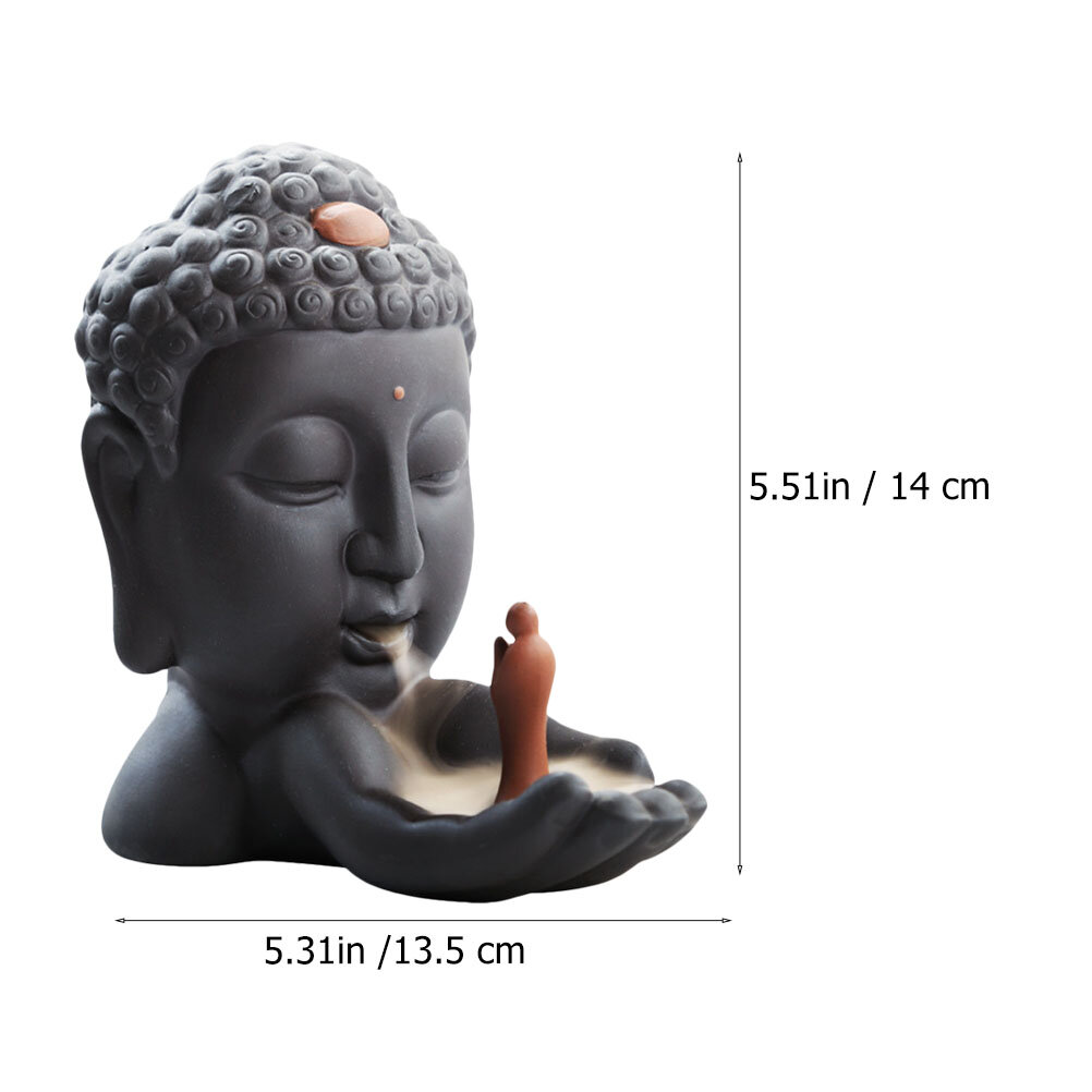 1 Шт Белый Фарфоровый Духовник В Formе Будды Уникальный Декор 14x13.5 Cm