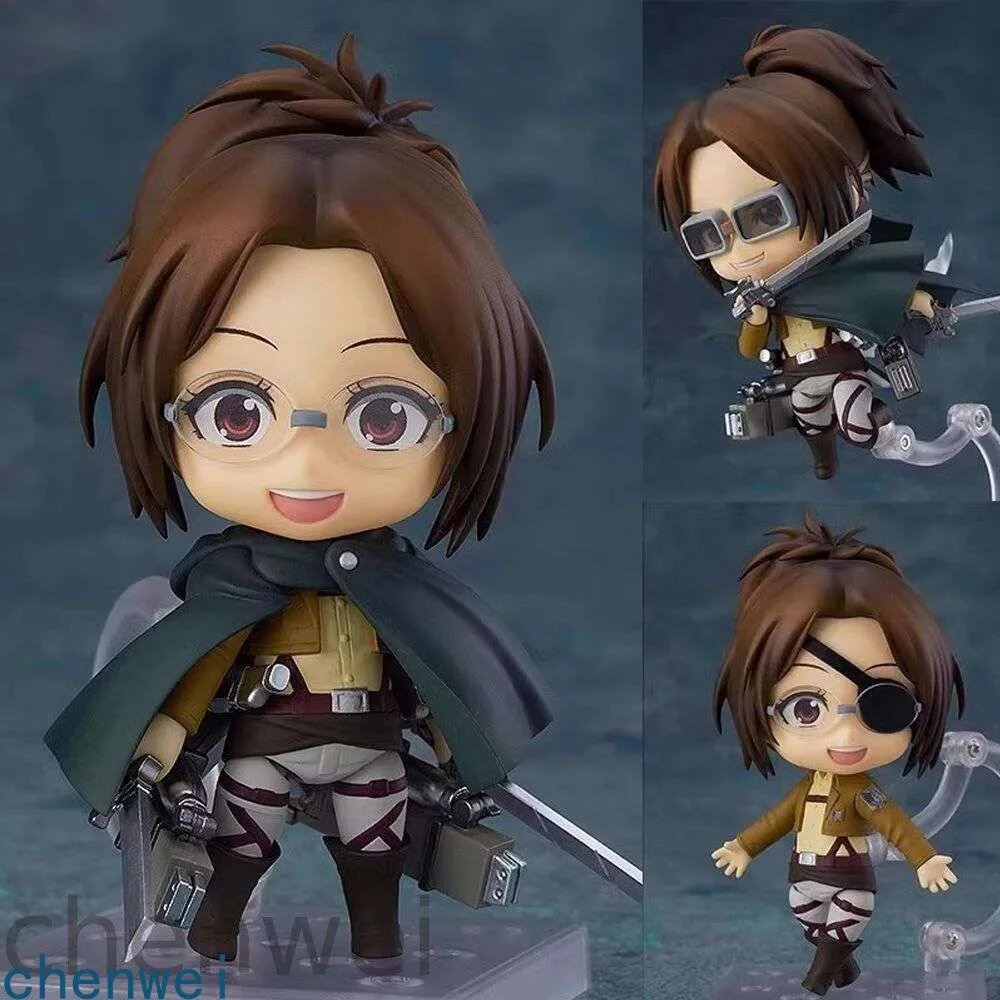 Фигурка нендороида атака титанов обзорные культуры Ханджи Зоэ / Attack on Titan Hange Zoe Подарки для болельщиков 10 см