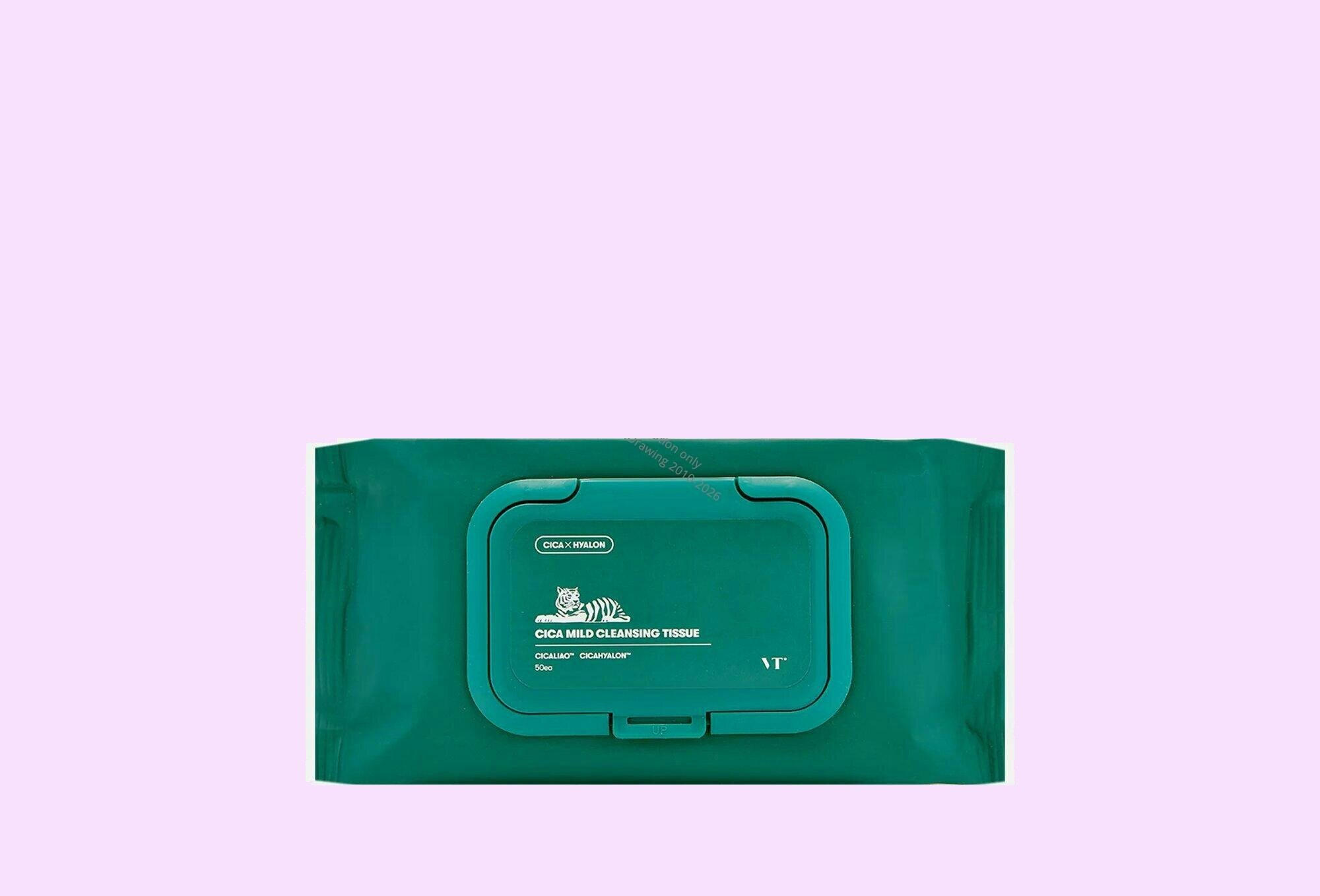 Салфетки для снятия макияжа VT Cica Mild Cleansing Tissue, для всех типов кожи, 50 шт