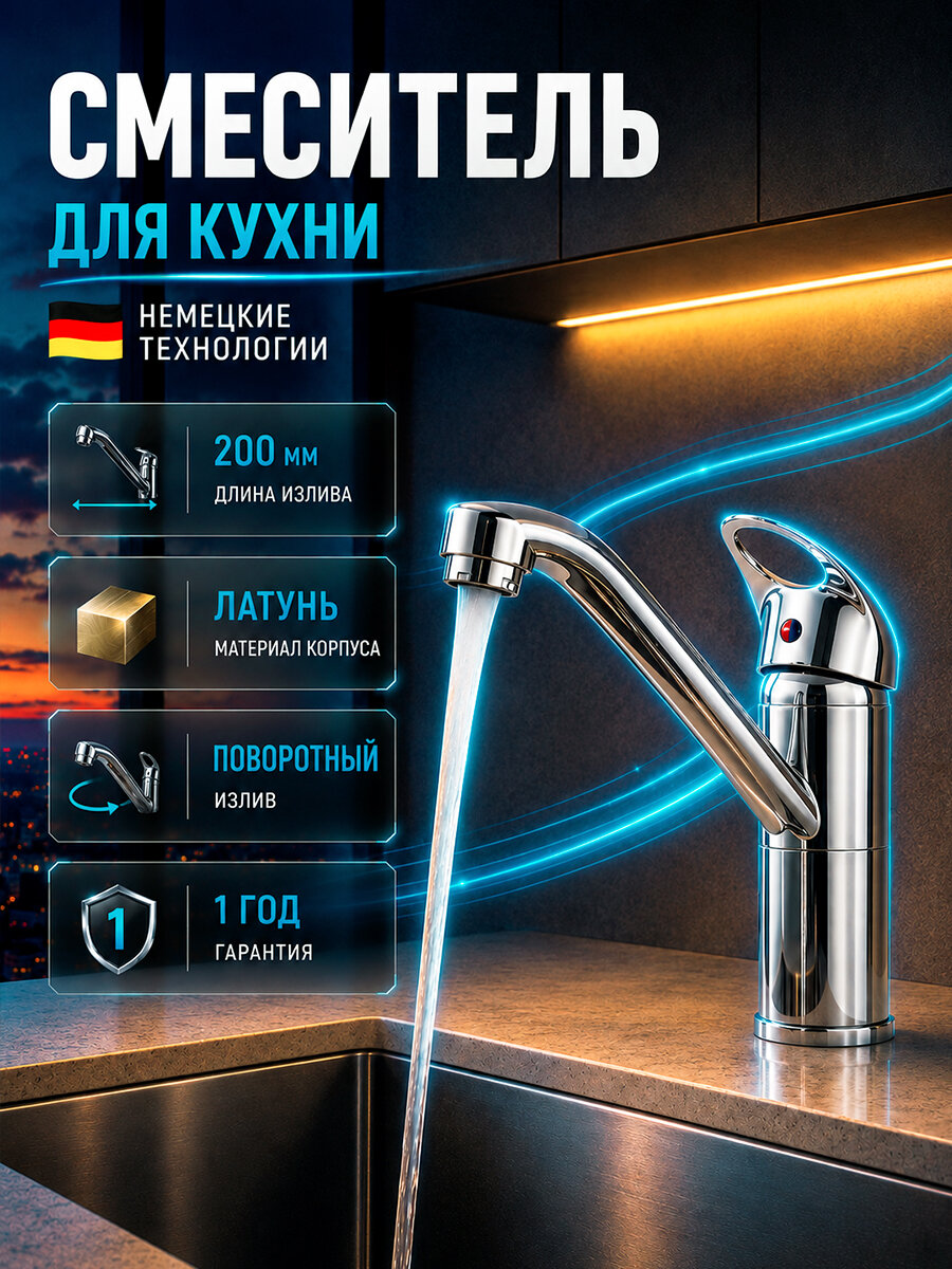 Смеситель для кухни VALTA ZS54705 однорычажный