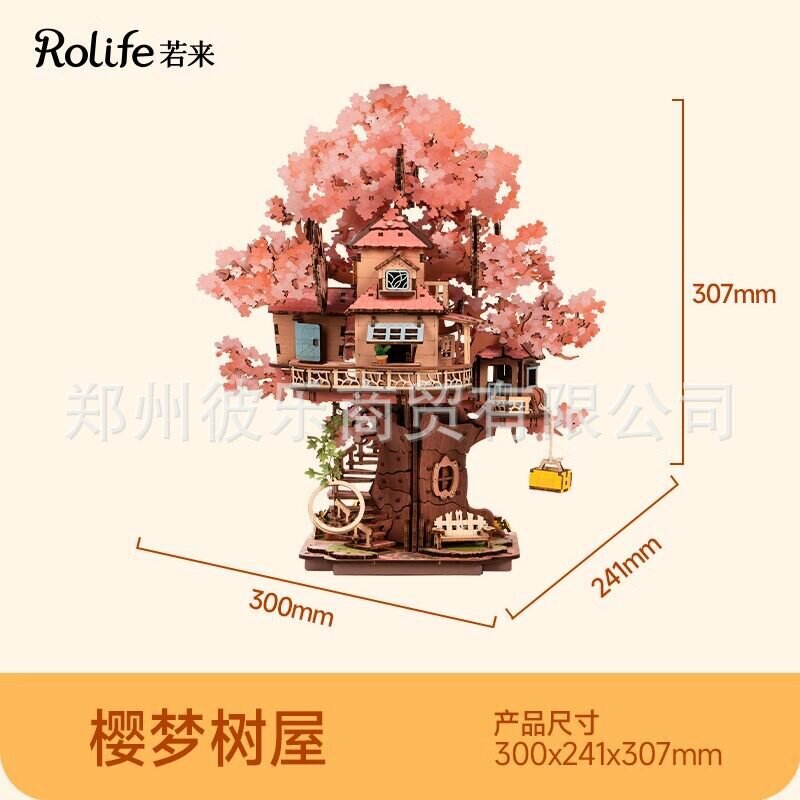 3D пазл из дерева Rolife Сакура Дерево Сборная Деревянная Модель Игрушка Подарок Для Взрослых И Детей 105 Деталей