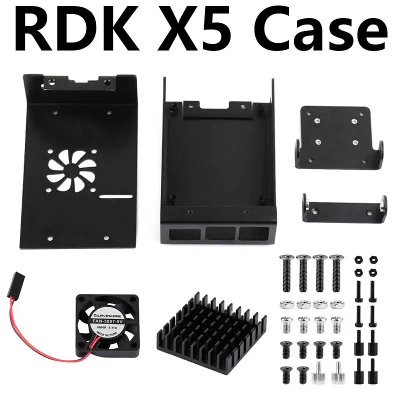 Корпус для RDK X5 из алюминия с вентилятором и креплением для камеры