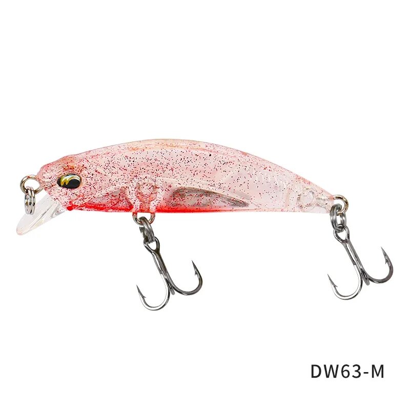 TSURINOYA Sinking Minnow Mini Hard Lure DW63 50S Розовый, DW63-M