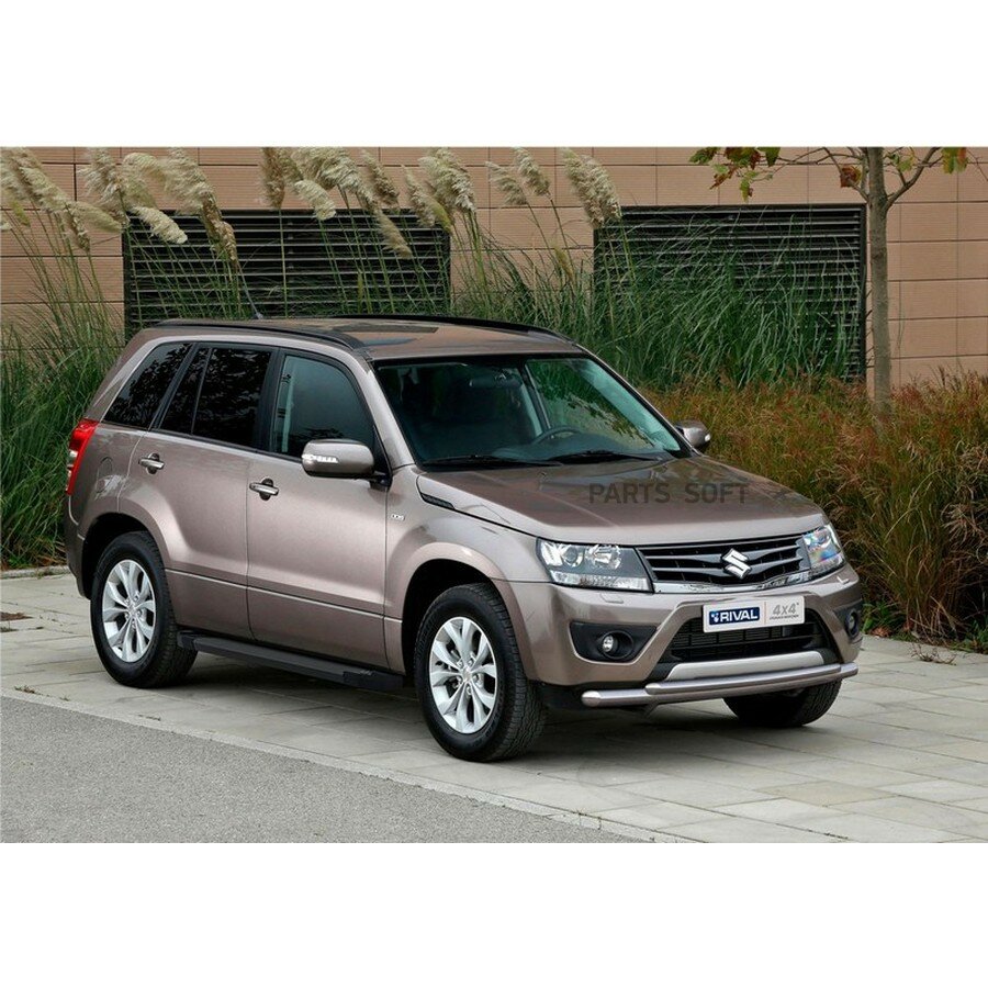 Пороги Black Suzuki Grand Vitara III 05-16, 173 см от официального дистрибьютора, RIVAL, артикул F173ALB55022