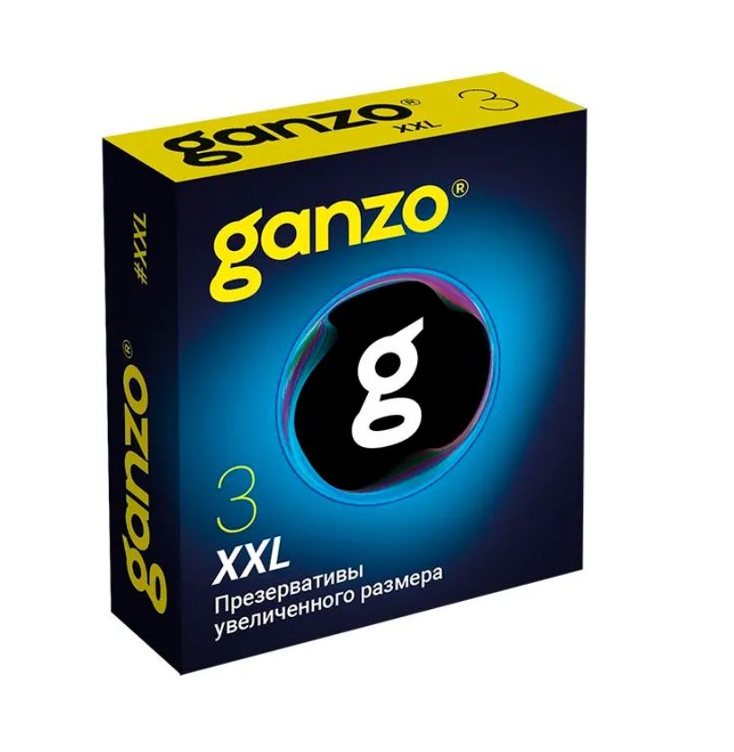 GANZO Презервативы XXL, 3шт. в уп, увеличенного размера ,