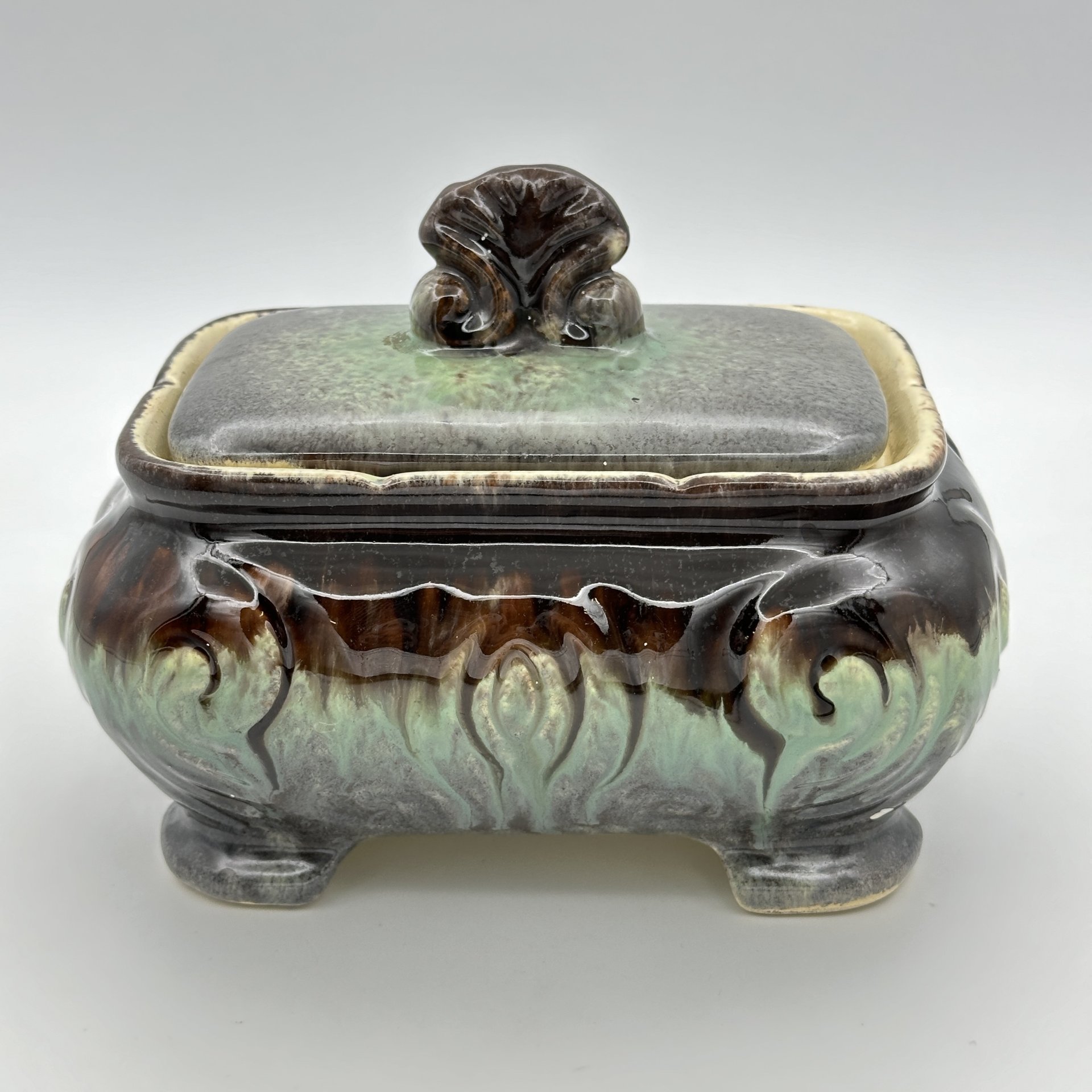 Шкатулка (бисквитница), фаянс, поливы, Германия, 1960-1990 гг.