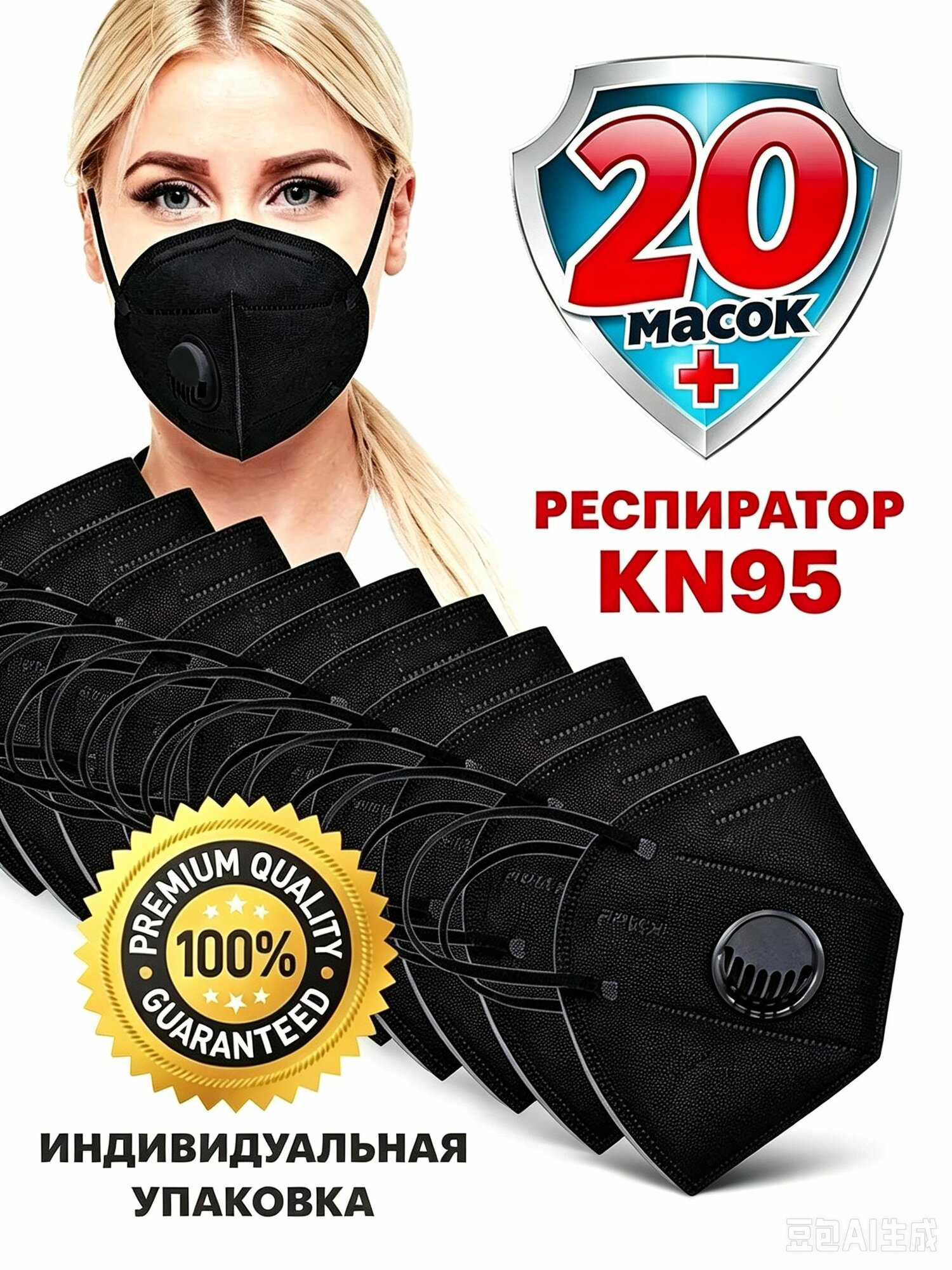 Респиратор профессиональный, FFP3, 20 шт.
