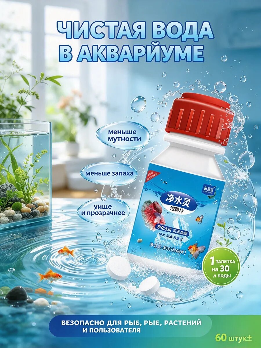 Кондиционер для аквариума чистая вода