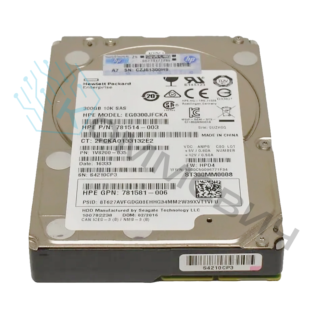 Жесткий диск HPE 600 GB SAS 6G 2.5" SFF 10000 rpm 693569-007