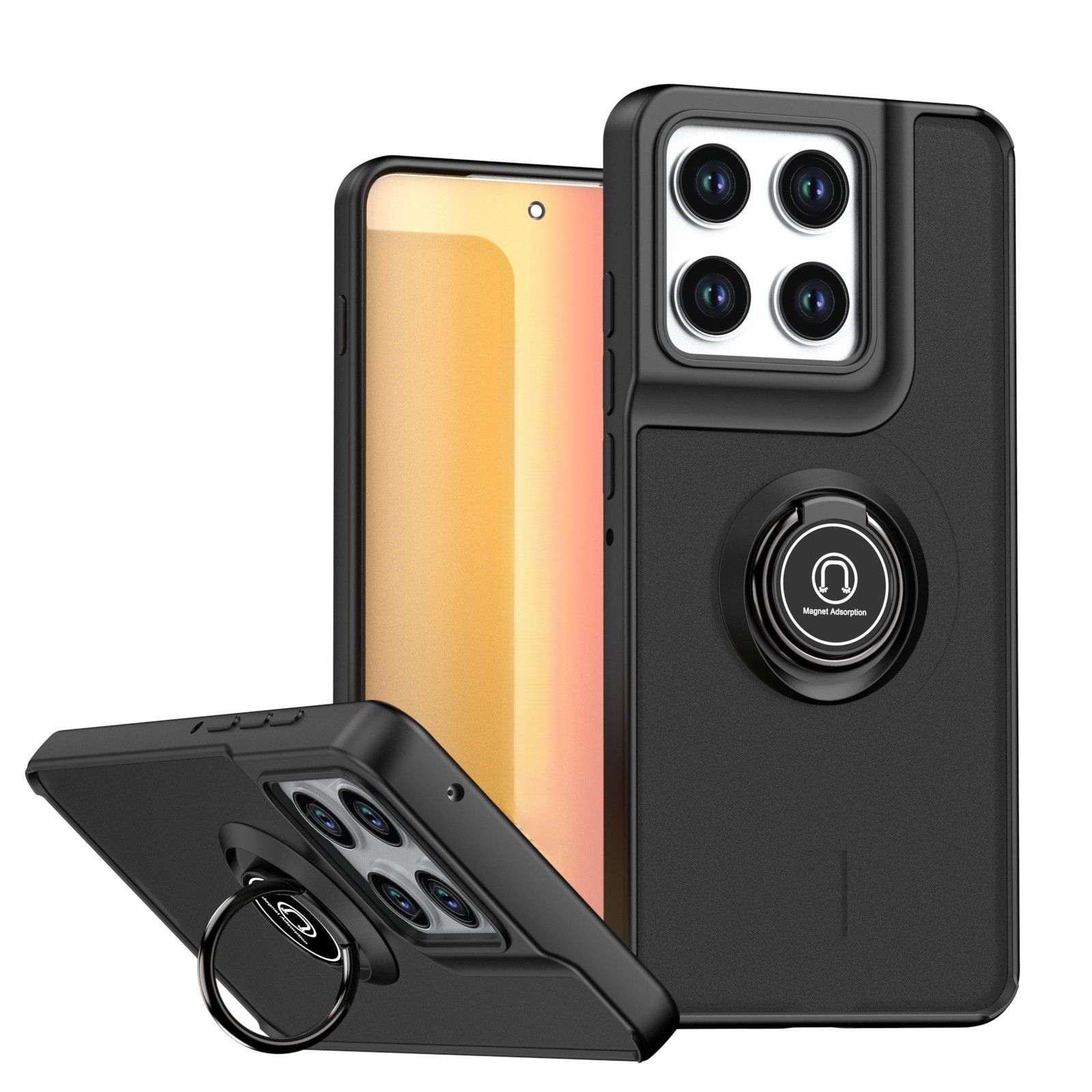 Чехол для Motorola Moto G86, чехол с кольцом-подставкой и магнитной присоской, матовый чехол для мобильного телефона