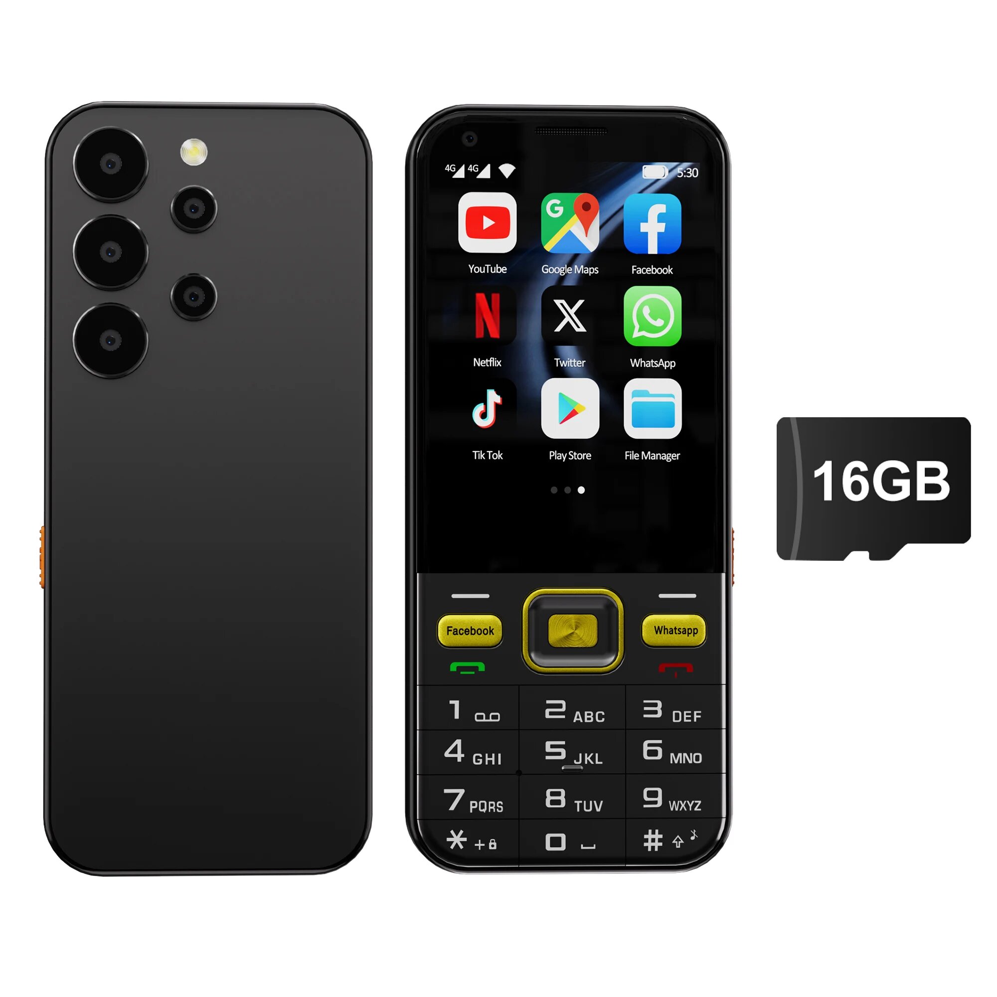 Смартфон SERVO F8 Ultra Android 4G LTE, 2 ГБ ОЗУ, 16 ГБ Памяти, Два Черный, black N 16GB TF card