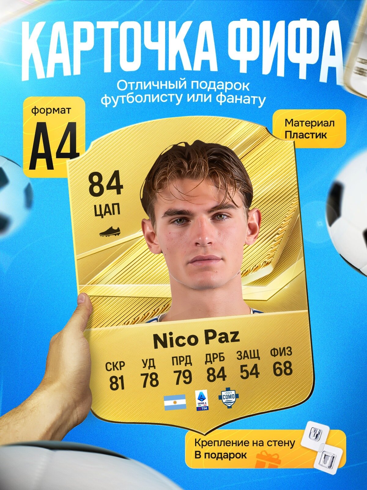 Карточка игрока Nico Paz FIFA