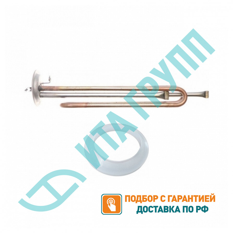 Комплект ТЭН 2кВт (2000Вт) RF для водонагревателя Thermex, Timberk, ATT, Monlan под анод М6 клеммы под винт + прокладка, 10059K1