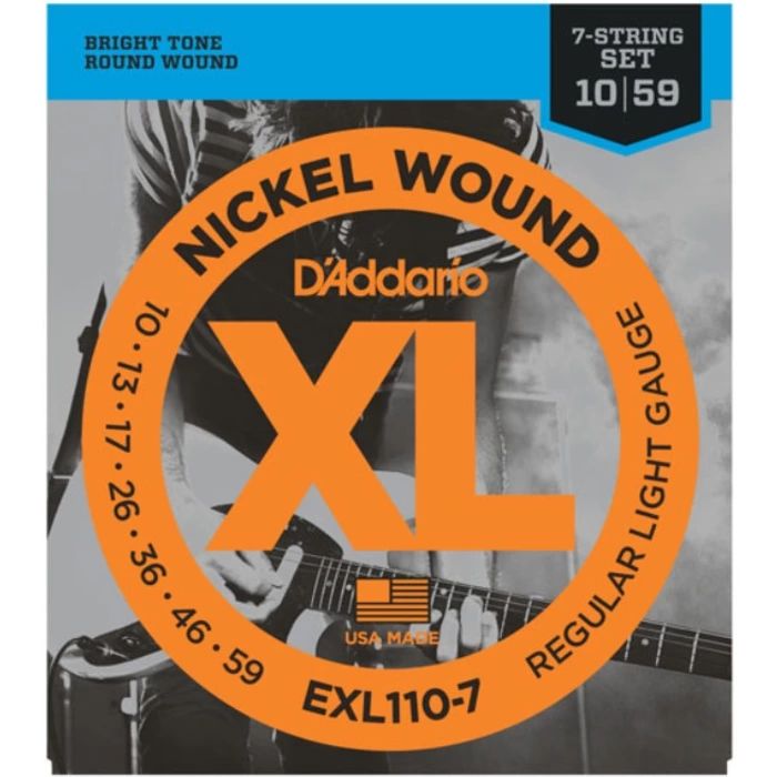 DAddario EXL110-7 Комплект струн для 7-струнной электрогитары 10-59