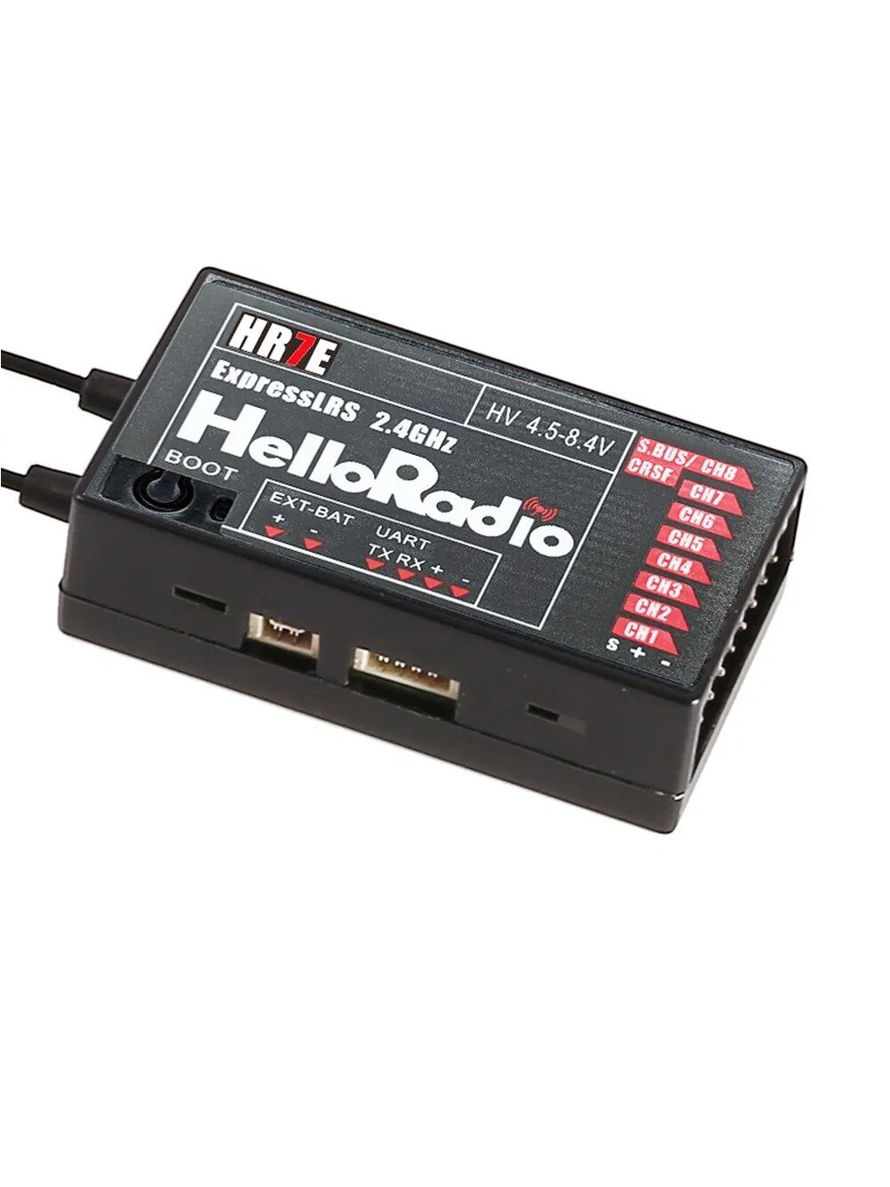 Приемник HR7E ELRS PWM 8CH DC45-74V для моделей самолетов и ледоколов