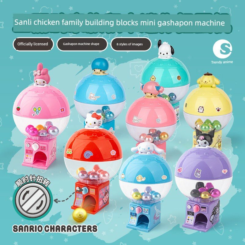 Мини-автомат Sanrio, слепая коробка с фигурками Хелло Китти, Мелоди, Куроми, случайная 1 шт