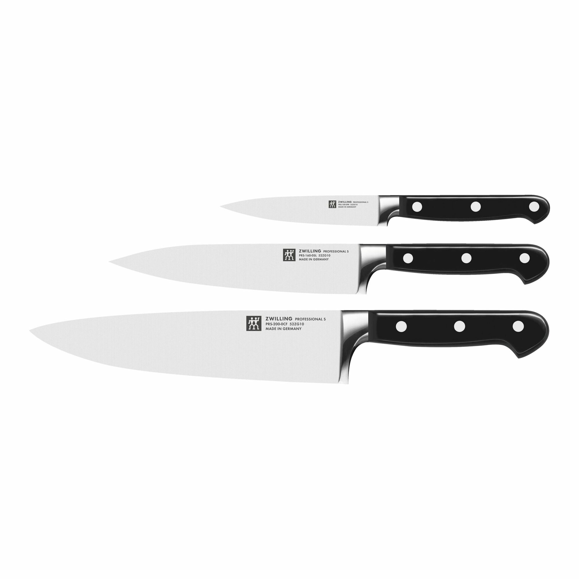 Набор кухонных ножей ZWILLING Professional S 35602-000, 3 предмета, кованая сталь, черный