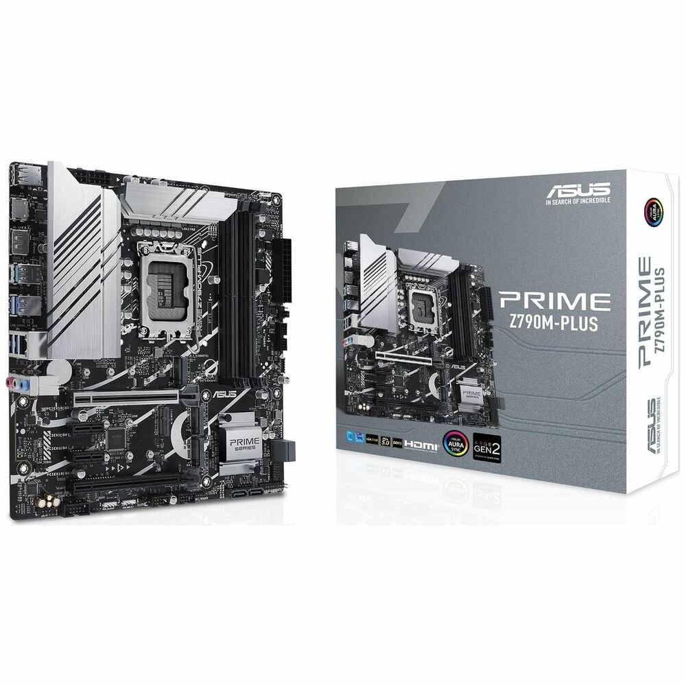 Материнская плата ASUS PRIME Z790M-PLUS LGA1700 mATX 4xDDR5 2xPCIEx16 2xPCIEx1 3xM.2 USB-C DP HDMI GLAN