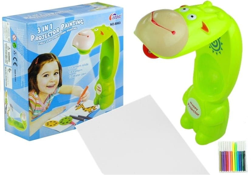 Набор для рисования Lean Toys проектор для обучения рисованию, жираф для детей, размер 19x6x13 см