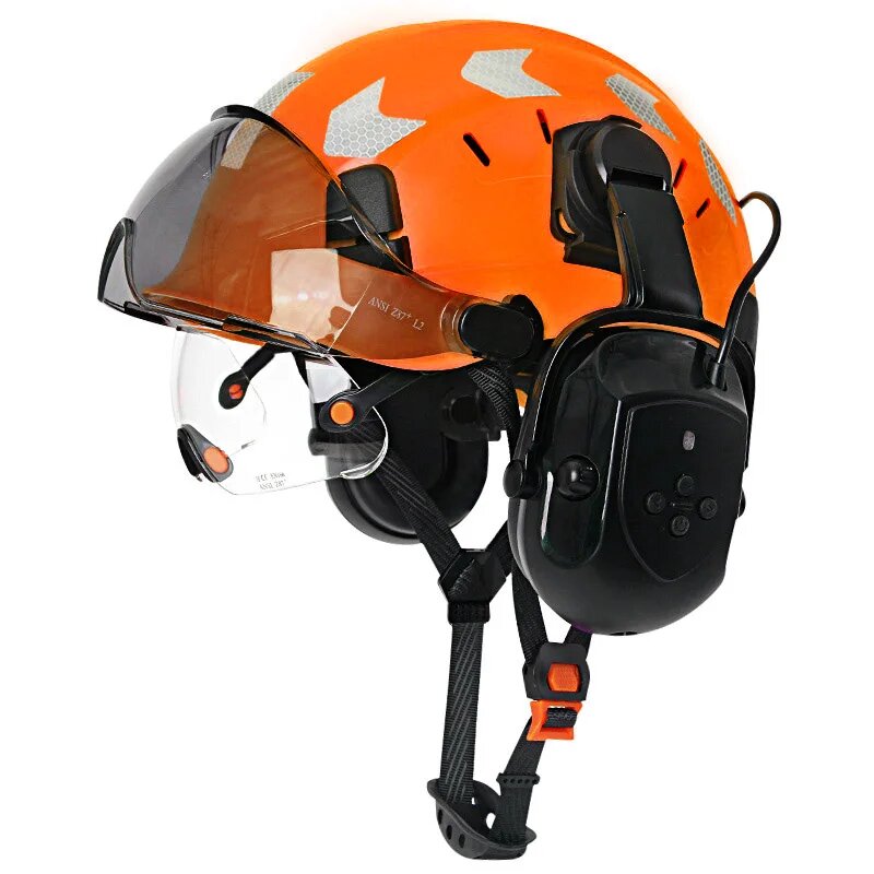 Aolamegs строительный шлем SF06/CR08 с наушниками Оранжевый, Orange with earmuffs