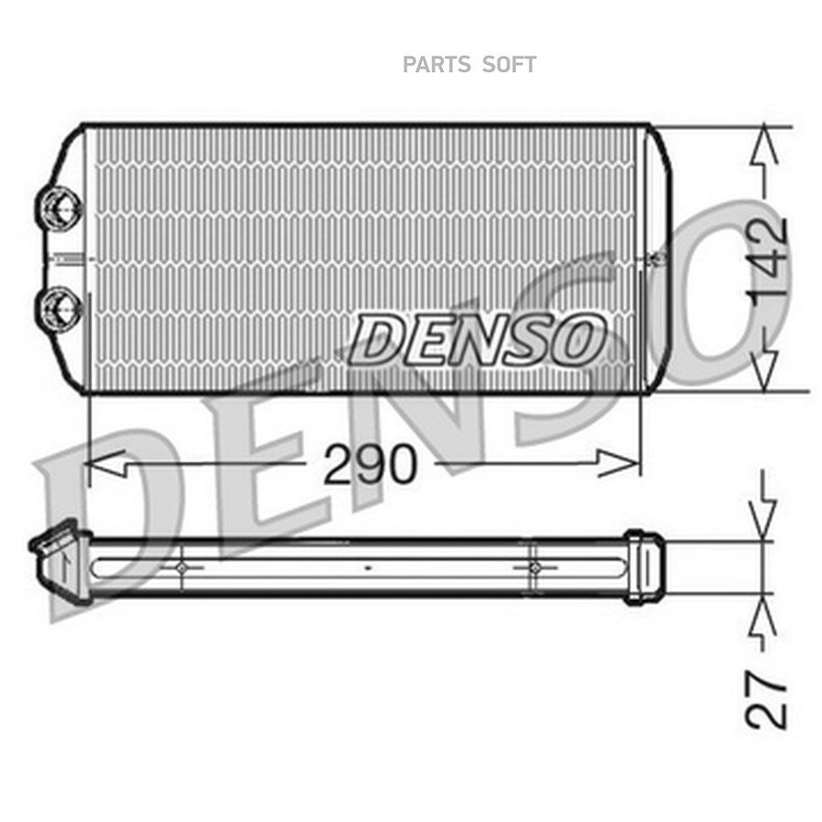Теплообменник, отопление салона от официального дистрибьютора, DENSO, артикул DRR07005
