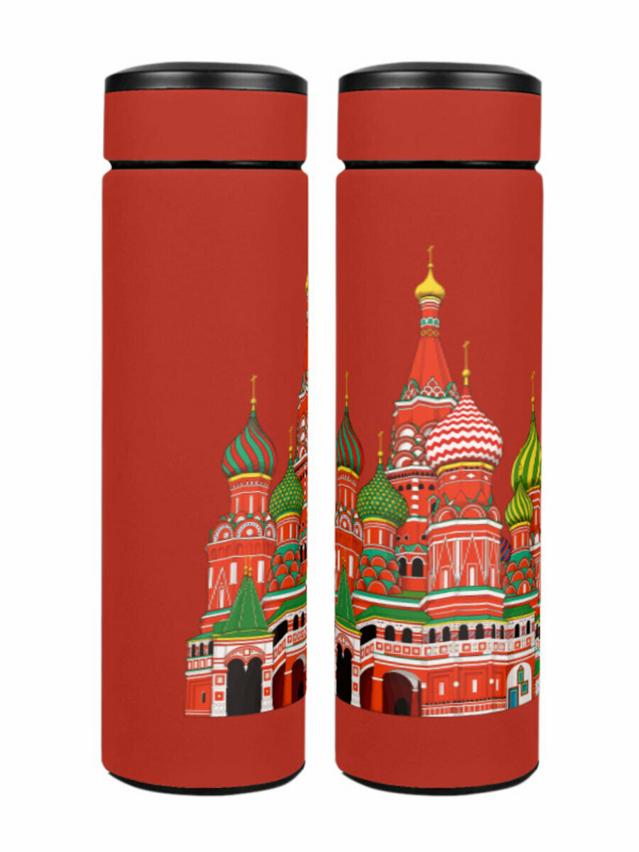 Термос «Москва и Красная площадь» (красный)