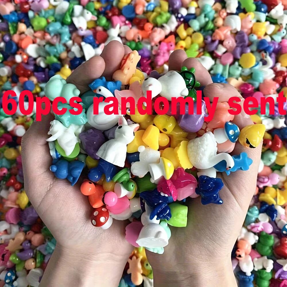 Миниатюрные фигурки животных из смолы, набор из 60 штук 60pcs