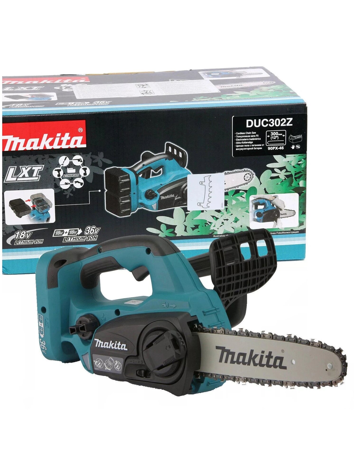 Цепная пила Makita DUC302Z, аккумуляторная, 18 V,