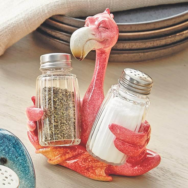 Декоративная фигурка из смолы в виде фламинго для кухни и дома, 15x15x15 см, Стиль арт-объект, Подарочный сувенир