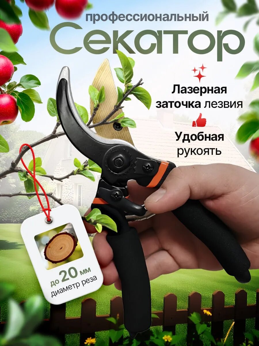 Секатор садовый профессиональный для дачи и сада