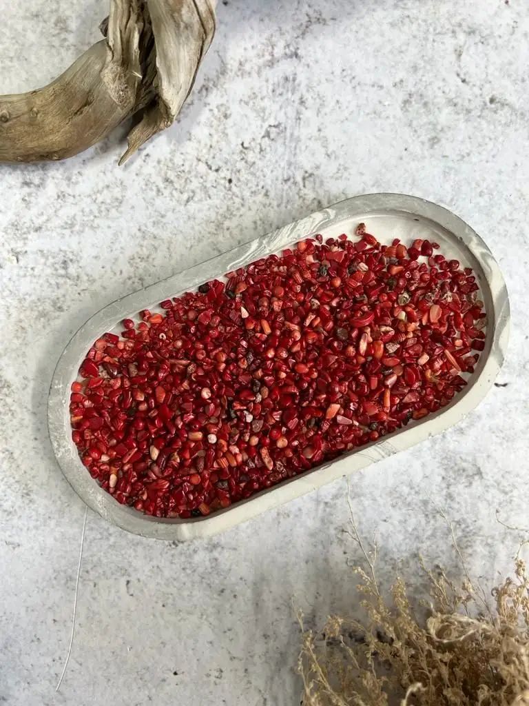 Галтовка натурального Коралла, фракция 3-5 мм. Упаковка 100 гр.