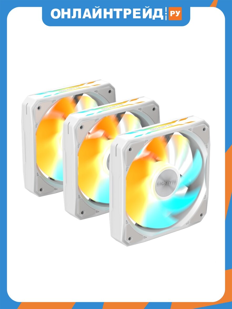 Вентиляторы для корпуса Gigabyte EZ CHAIN FAN 120 ICE 3шт (GP-GBT EZFAN1203 ICE)