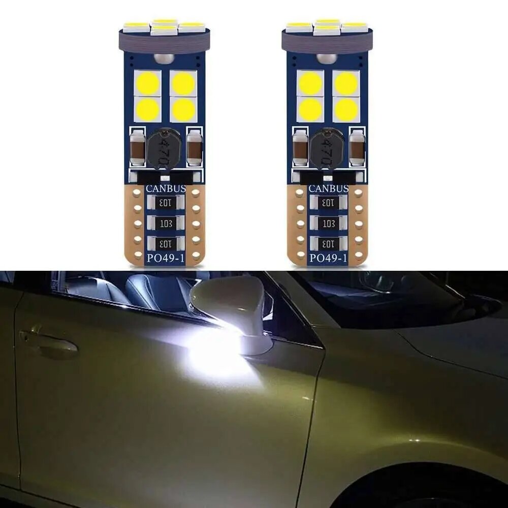 2 шт. Canbus для Lexus IS IS250 IS350 2005-2013 боковое зеркало светодиодные фонари лужа белый габаритный фонарь