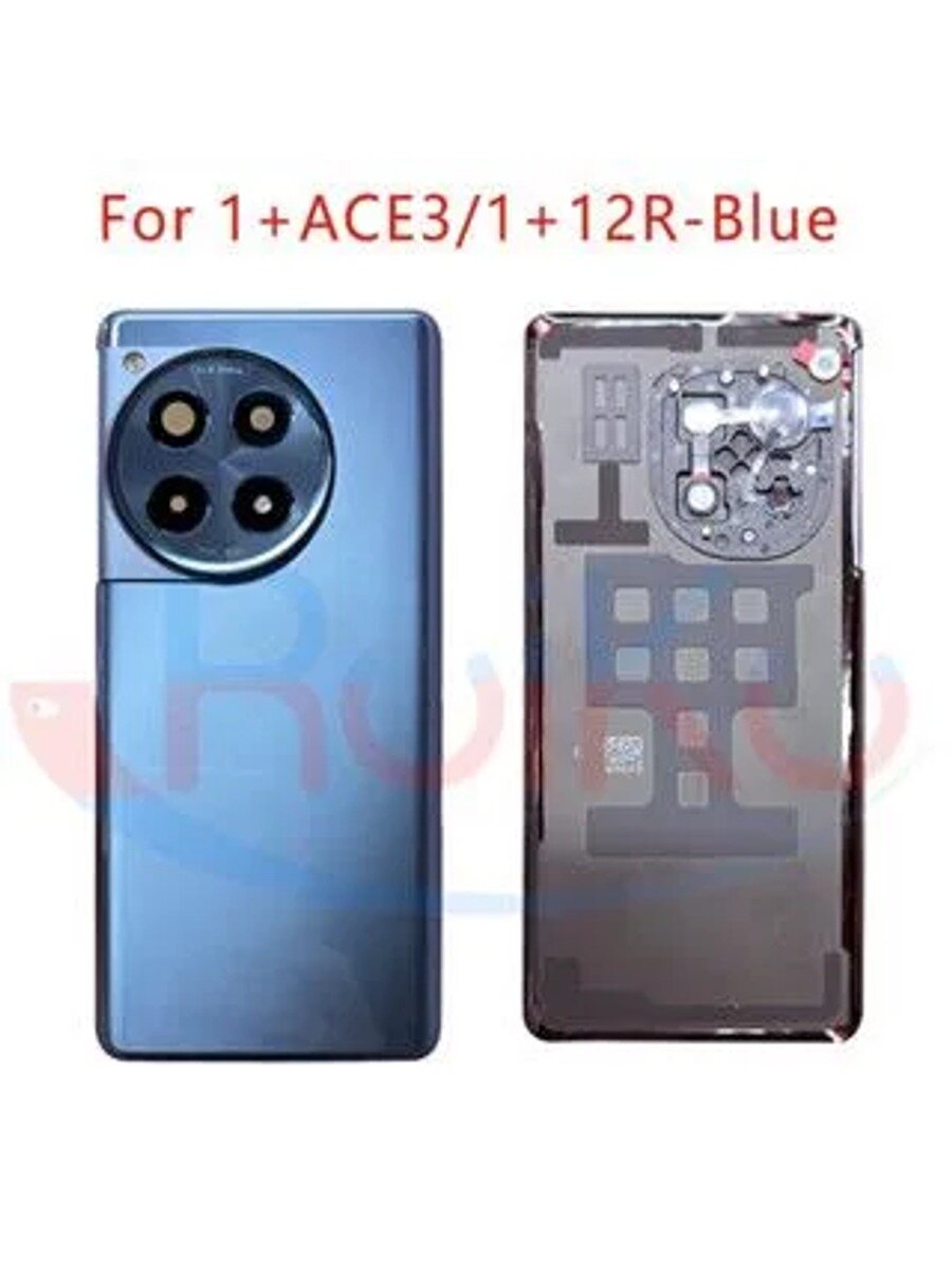 Стеклянная задняя крышка A + для OnePlus 12R / Ace 3, задняя крышка батарейного отсека с фотоэлементом + клейкое шасси