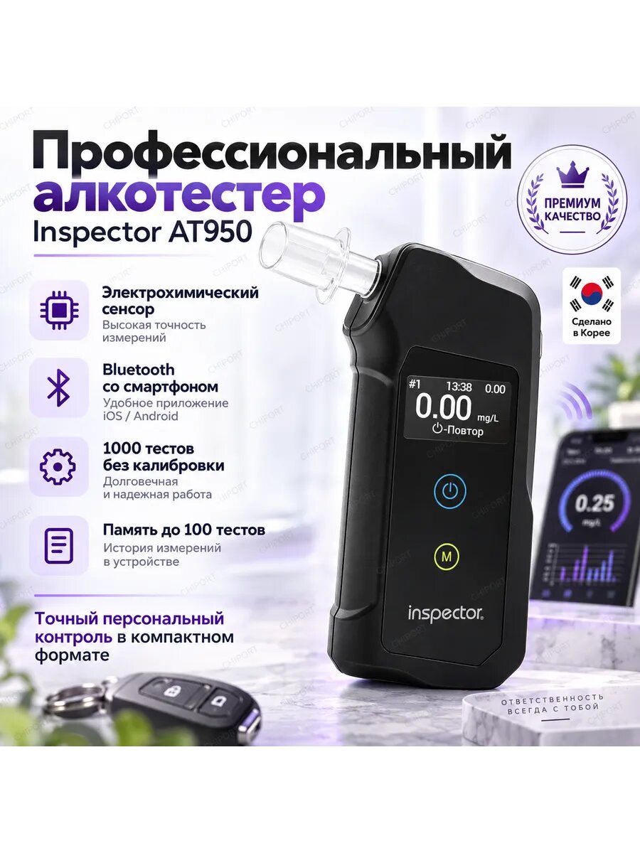 Профессиональный алкотестер AT950