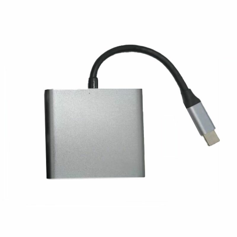 Универсальная докстанция USB 3в1 для ноутбуков с поддержкой 4K адаптер TypeC на HDMI