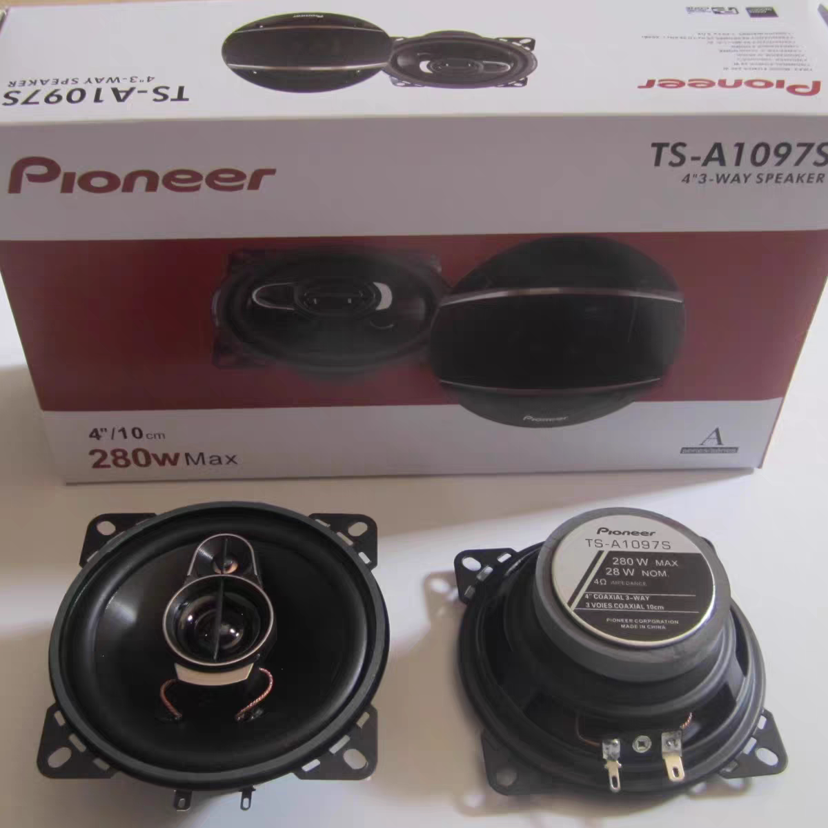 Pioneer 4-дюймовые коаксиальные автомобильные колонки пара, компактные высокопроизводительные аудиоколонки для